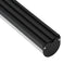 GloboStar® 70872-3M Επιφανειακό Προφίλ Αλουμινίου Μαύρο με Οβάλ Λευκό Οπάλ Κάλυμμα για έως 3 Σειρές Ταινίας LED Πατητό - Press On 3 Μέτρα - ledmania.gr