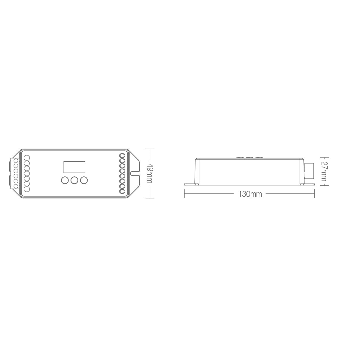 GloboStar® 71423 DL-X DC DALI & Push Dimming 5 in 1 Dimmer High Speed Controller 5 Καναλιών DC 12-24V 5 x 6A 144W - Max 20A 480W - IP20 RGBW+WW Μ13 x Π5 x Υ2.5cm - 5 Years Warranty