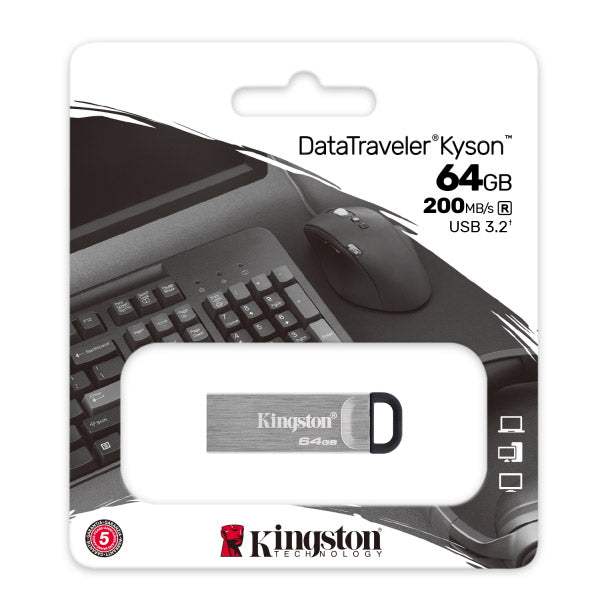KINGSTON DTKN/64GB DATATRAVELER KYSON 64GB USB 3.2 FLASH DRIVE - ledmania.gr