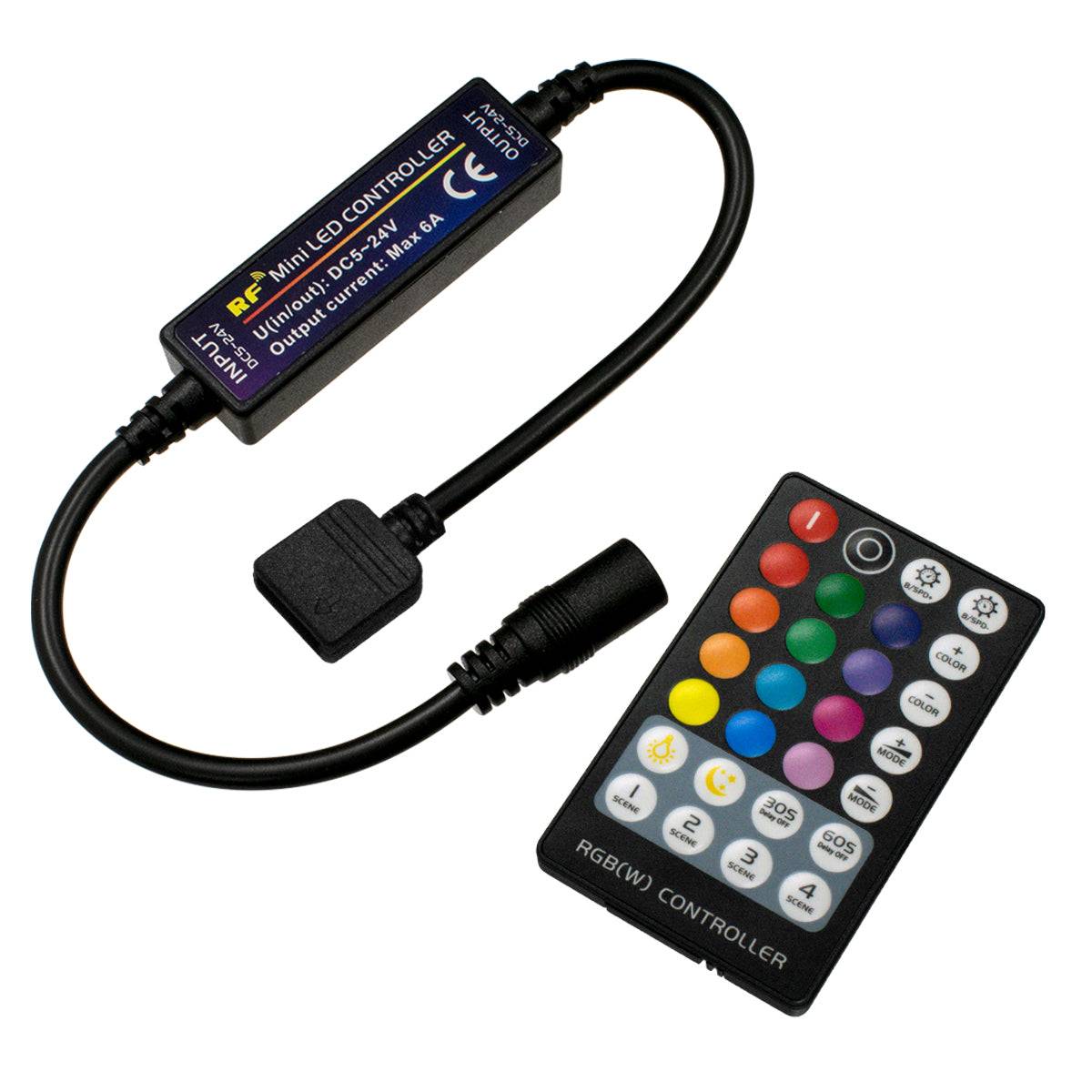 GloboStar® 73429 Ασύρματος LED RGB Controller με Χειριστήριο RF 2.4Ghz DC 5-24V Max 144W - ledmania.gr