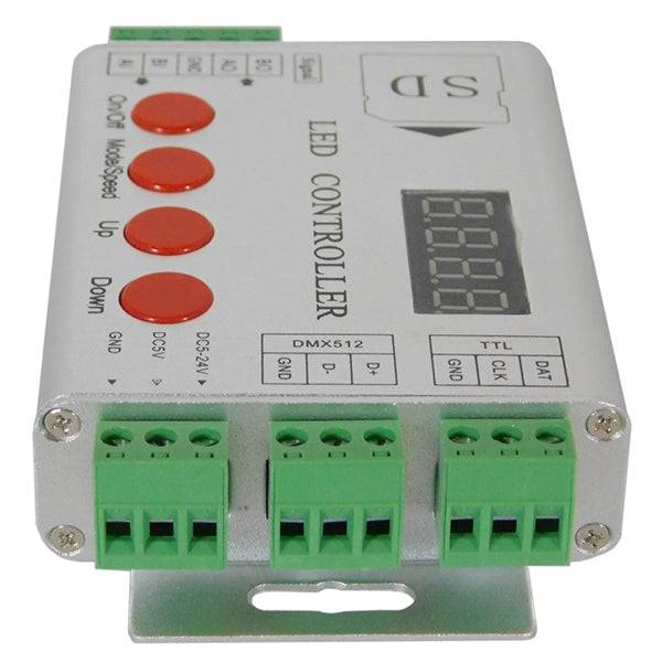 GloboStar® 73444 LED Digital RGB Controller DMX512 & Κάρτα SD για LED Digital RGB Προϊόντα 5v - 12v - 24v  HC03 2048 IC - ledmania.gr