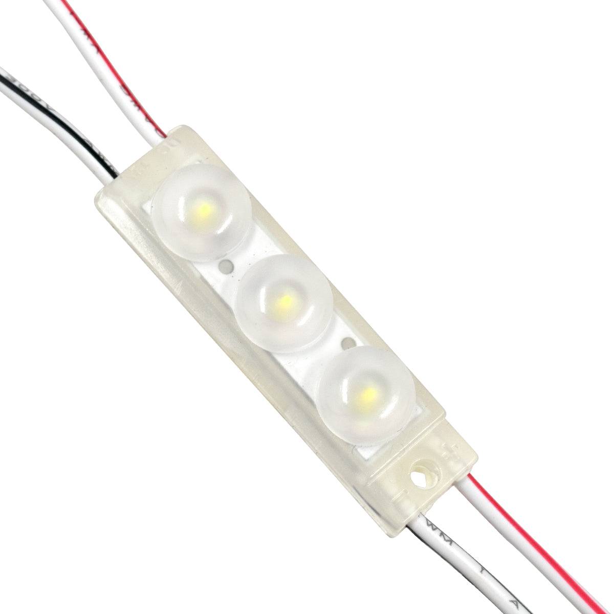 GloboStar® 73709 20 Τεμάχια x LED Modules 3 x SMD 3030 LUMILED LUXEON CHIP 1W 140lm DC 12V Αδιάβροχο IP67 Ψυχρό Λευκό 6000K - ledmania.gr