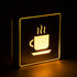 75661 Φωτιστικό Τοίχου Ένδειξης HOT COFFEE LED 1W AC 220-240V IP20 - Σώμα Αλουμινίου - Μ11 x Π11 x Υ3cm - Πορτοκαλί