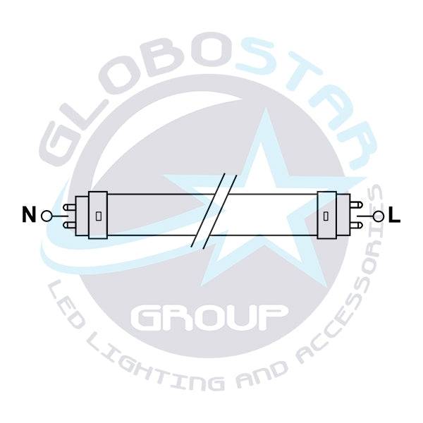 GloboStar® 76185 Λάμπα LED Τύπου Φθορίου T8 Αλουμινίου Τροφοδοσίας Δύο Άκρων 120cm 20W 230V 1800lm 180° με Καθαρό Κάλυμμα Θερμό Λευκό 3000K - ledmania.gr