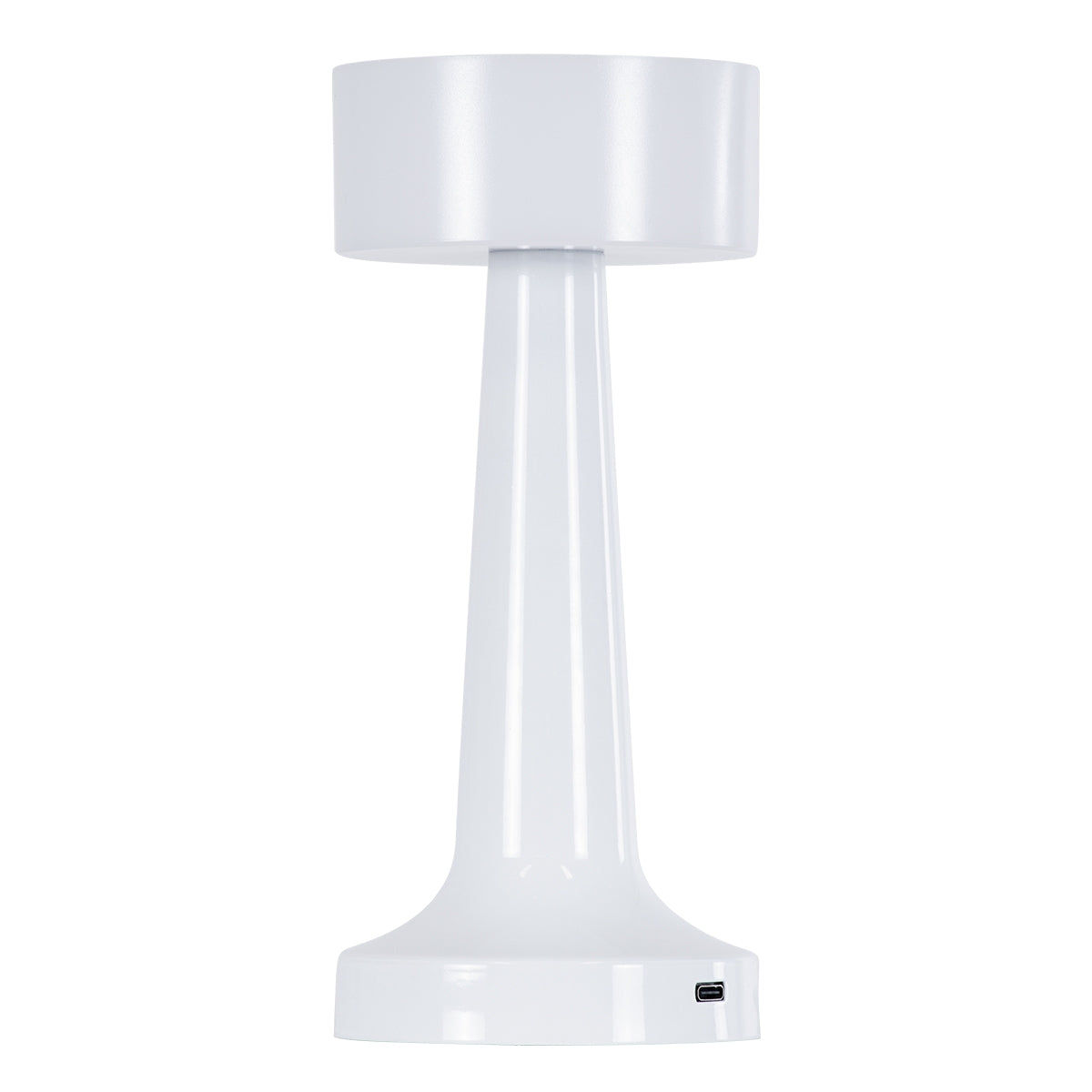 GloboStar® NANNA 76471 Μοντέρνο Επιτραπέζιο Φωτιστικό Πορτατίφ LED 1.5W 105lm 120° DC 5V Επαναφορτιζόμενο με Μπαταρία Li-ion 1800mAh - Διακόπτη Αφής με 3 Εναλλαγές Φωτισμού CCT Θερμό - Φυσικό - Ψυχρό 1500K - 4500K - 6000K Dimmable - D9 x 21cm - Λευκό - ledmania.gr