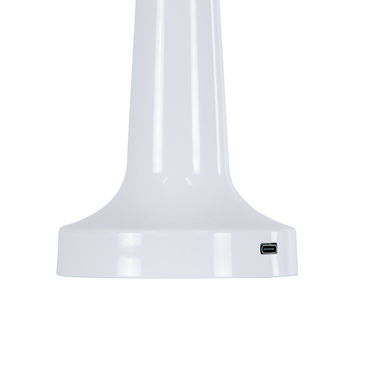 GloboStar® NANNA 76471 Μοντέρνο Επιτραπέζιο Φωτιστικό Πορτατίφ LED 1.5W 105lm 120° DC 5V Επαναφορτιζόμενο με Μπαταρία Li-ion 1800mAh - Διακόπτη Αφής με 3 Εναλλαγές Φωτισμού CCT Θερμό - Φυσικό - Ψυχρό 1500K - 4500K - 6000K Dimmable - D9 x 21cm - Λευκό - ledmania.gr