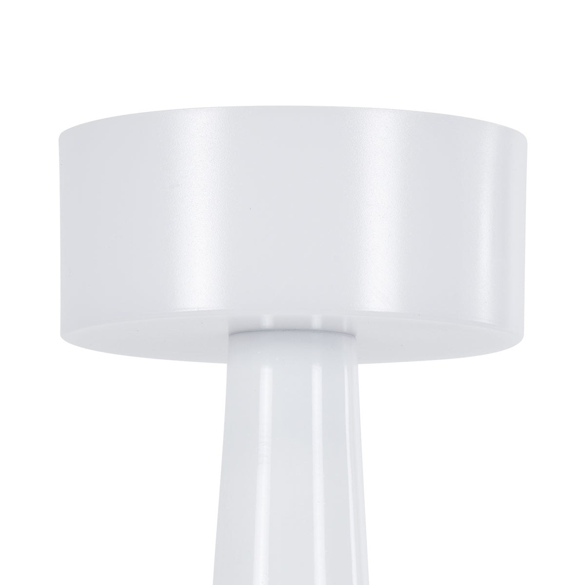GloboStar® NANNA 76471 Μοντέρνο Επιτραπέζιο Φωτιστικό Πορτατίφ LED 1.5W 105lm 120° DC 5V Επαναφορτιζόμενο με Μπαταρία Li-ion 1800mAh - Διακόπτη Αφής με 3 Εναλλαγές Φωτισμού CCT Θερμό - Φυσικό - Ψυχρό 1500K - 4500K - 6000K Dimmable - D9 x 21cm - Λευκό - ledmania.gr