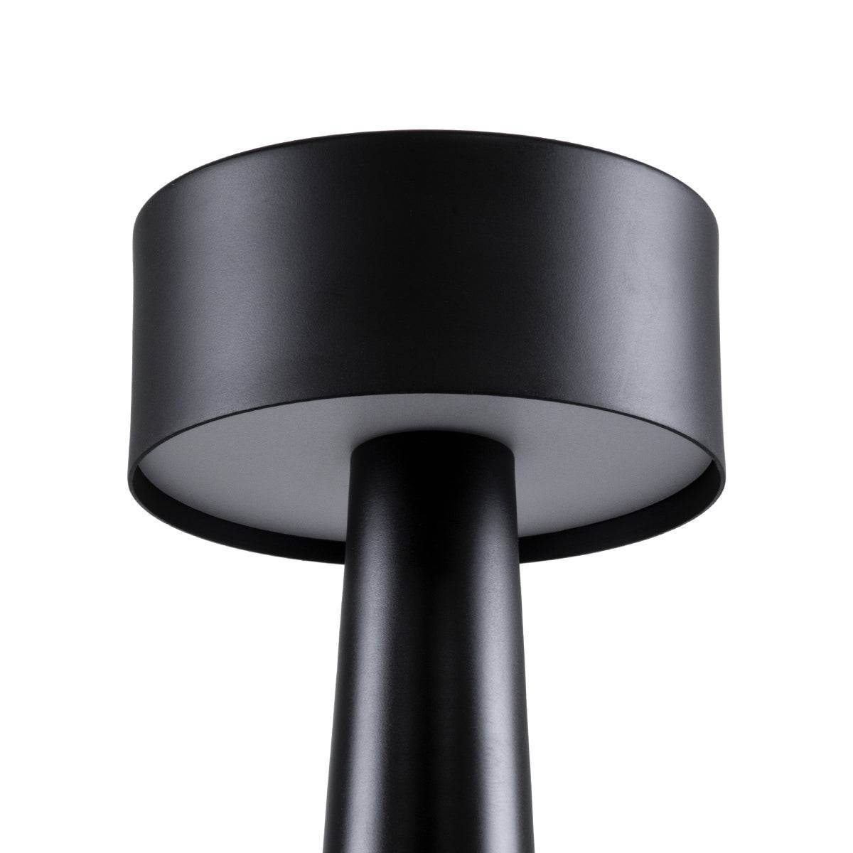 GloboStar® BELLA 76503 Μοντέρνο Επιτραπέζιο Φωτιστικό Πορτατίφ LED 1.5W 105lm 120° DC 5V Επαναφορτιζόμενο με Μπαταρία Li-ion 1800mAh - Διακόπτη Αφής με 3 Εντάσεις Φωτισμού Θερμό Λευκό 2700K Dimmable - Φ9 x 21cm - Μαύρο - ledmania.gr