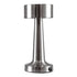 GloboStar® BELLA 76504 Μοντέρνο Επιτραπέζιο Φωτιστικό Πορτατίφ LED 1.5W 105lm 120° DC 5V Επαναφορτιζόμενο με Μπαταρία Li-ion 1800mAh - Διακόπτη Αφής με 3 Εντάσεις Φωτισμού Θερμό Λευκό 2700K Dimmable - Φ9 x 21cm - Ασημί - ledmania.gr