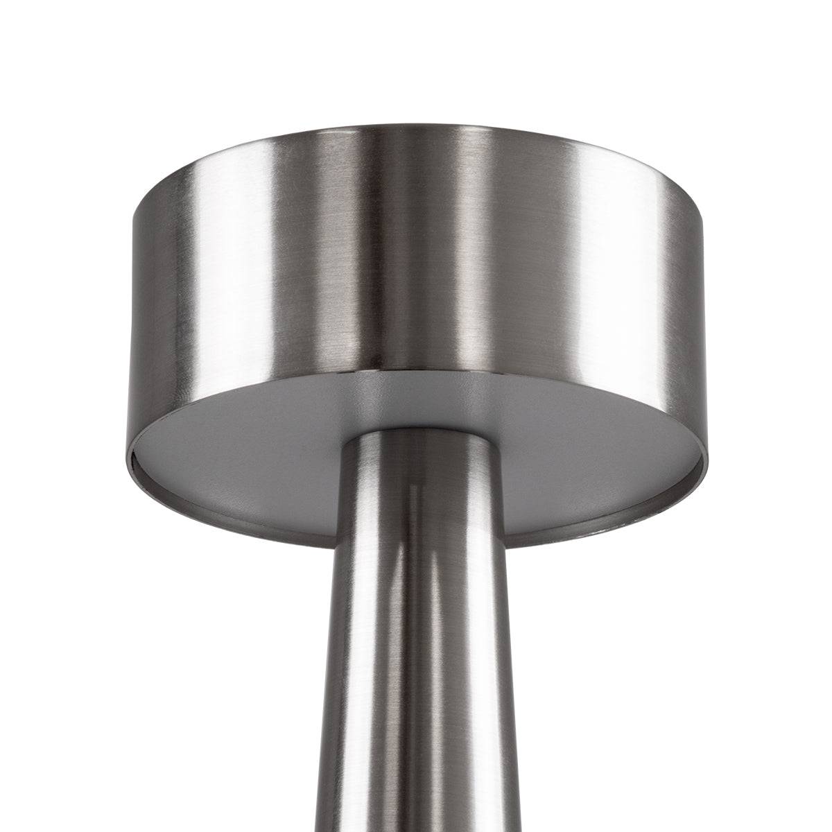 GloboStar® BELLA 76504 Μοντέρνο Επιτραπέζιο Φωτιστικό Πορτατίφ LED 1.5W 105lm 120° DC 5V Επαναφορτιζόμενο με Μπαταρία Li-ion 1800mAh - Διακόπτη Αφής με 3 Εντάσεις Φωτισμού Θερμό Λευκό 2700K Dimmable - Φ9 x 21cm - Ασημί - ledmania.gr