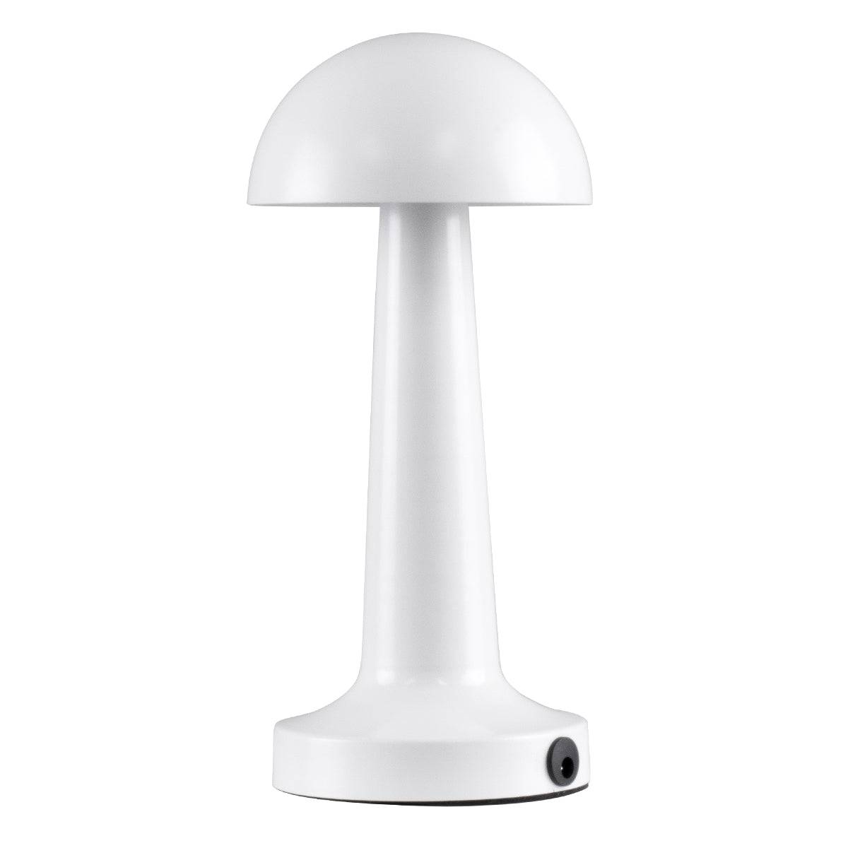 GloboStar® COCO 76508 Μοντέρνο Επιτραπέζιο Φωτιστικό Πορτατίφ LED 1.5W 105lm 120° DC 5V Επαναφορτιζόμενο με Μπαταρία 1800mAh - Διακόπτη Αφής με 3 Εντάσεις Φωτισμού Θερμό Λευκό 2700K Dimmable - Φ10 x 22cm - Λευκό - ledmania.gr
