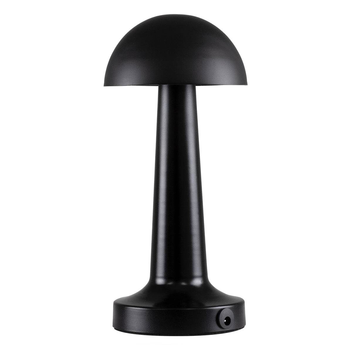 GloboStar® COCO 76509 Μοντέρνο Επιτραπέζιο Φωτιστικό Πορτατίφ LED 1.5W 105lm 120° DC 5V Επαναφορτιζόμενο με Μπαταρία Li-ion 1800mAh - Διακόπτη Αφής με 3 Εντάσεις Φωτισμού Θερμό Λευκό 2700K Dimmable - Φ10 x 22cm - Μαύρο - ledmania.gr