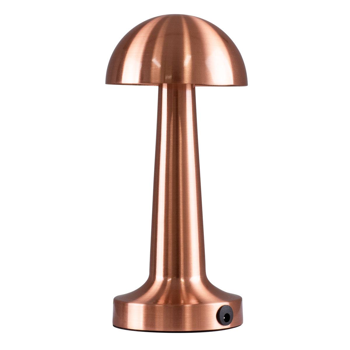 GloboStar® COCO 76511 Μοντέρνο Επιτραπέζιο Φωτιστικό Πορτατίφ LED 1.5W 105lm 120° DC 5V Επαναφορτιζόμενο με Μπαταρία Li-ion 1800mAh - Διακόπτη Αφής με 3 Εντάσεις Φωτισμού Θερμό Λευκό 2700K Dimmable - Φ10 x 22cm - Χάλκινο - ledmania.gr