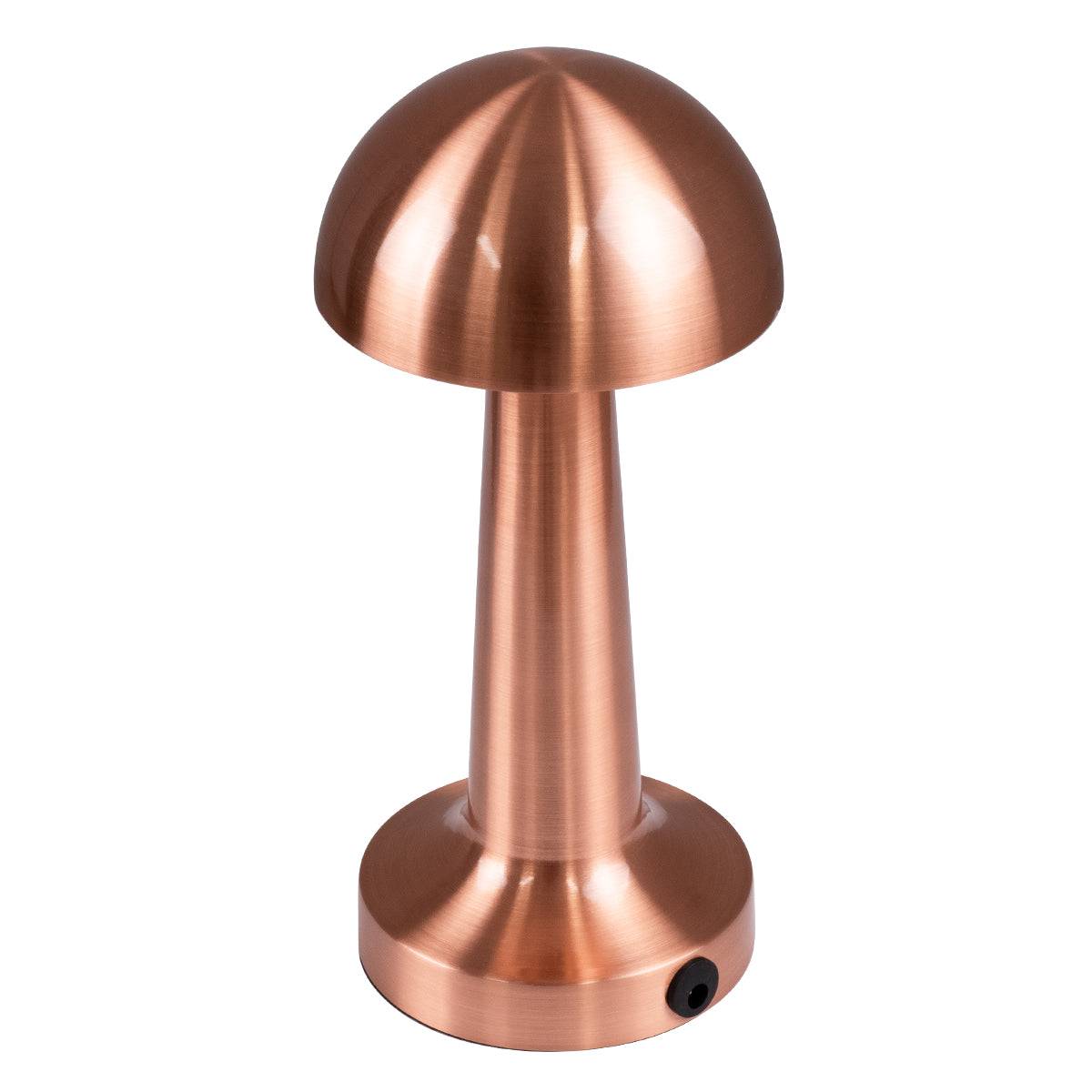GloboStar® COCO 76511 Μοντέρνο Επιτραπέζιο Φωτιστικό Πορτατίφ LED 1.5W 105lm 120° DC 5V Επαναφορτιζόμενο με Μπαταρία Li-ion 1800mAh - Διακόπτη Αφής με 3 Εντάσεις Φωτισμού Θερμό Λευκό 2700K Dimmable - Φ10 x 22cm - Χάλκινο - ledmania.gr