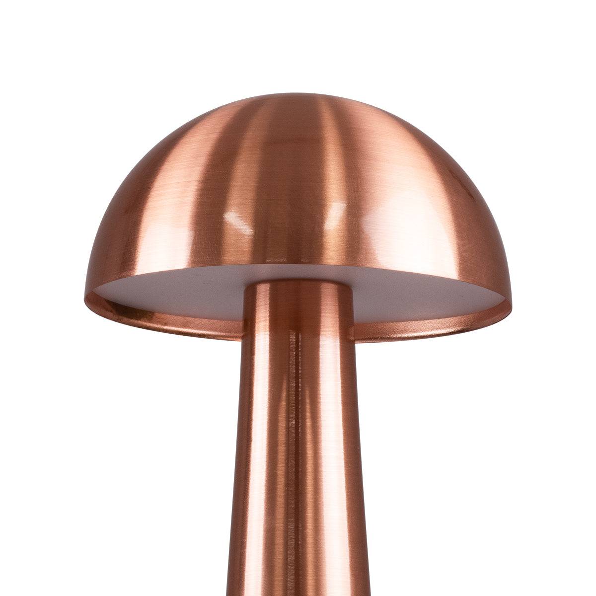 GloboStar® COCO 76511 Μοντέρνο Επιτραπέζιο Φωτιστικό Πορτατίφ LED 1.5W 105lm 120° DC 5V Επαναφορτιζόμενο με Μπαταρία Li-ion 1800mAh - Διακόπτη Αφής με 3 Εντάσεις Φωτισμού Θερμό Λευκό 2700K Dimmable - Φ10 x 22cm - Χάλκινο - ledmania.gr
