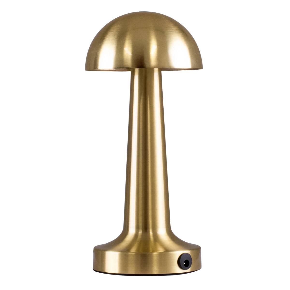 GloboStar® COCO 76512 Μοντέρνο Επιτραπέζιο Φωτιστικό Πορτατίφ LED 1.5W 105lm 120° DC 5V Επαναφορτιζόμενο με Μπαταρία Li-ion 1800mAh - Διακόπτη Αφής με 3 Εντάσεις Φωτισμού Θερμό Λευκό 2700K Dimmable - Φ10 x 22cm - Χρυσό - ledmania.gr