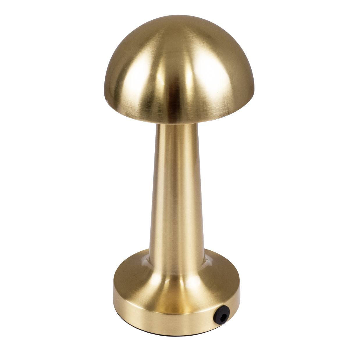 GloboStar® COCO 76512 Μοντέρνο Επιτραπέζιο Φωτιστικό Πορτατίφ LED 1.5W 105lm 120° DC 5V Επαναφορτιζόμενο με Μπαταρία Li-ion 1800mAh - Διακόπτη Αφής με 3 Εντάσεις Φωτισμού Θερμό Λευκό 2700K Dimmable - Φ10 x 22cm - Χρυσό - ledmania.gr