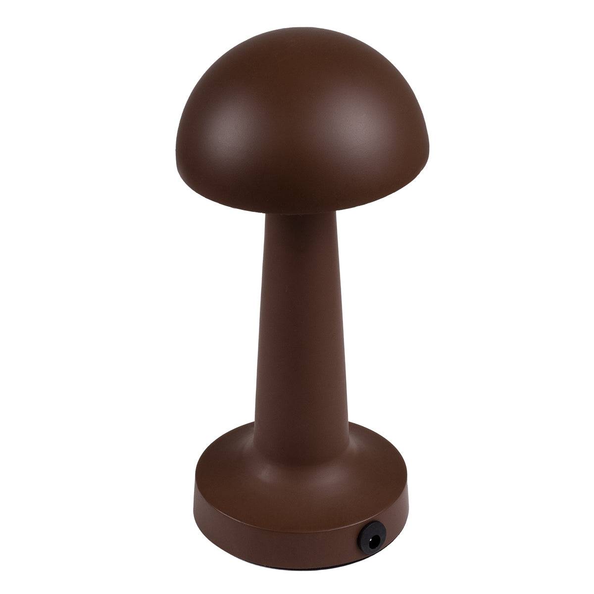 GloboStar® COCO 76513 Μοντέρνο Επιτραπέζιο Φωτιστικό Πορτατίφ LED 1.5W 105lm 120° DC 5V Επαναφορτιζόμενο με Μπαταρία Li-ion 1800mAh - Διακόπτη Αφής με 3 Εντάσεις Φωτισμού Θερμό Λευκό 2700K Dimmable - Φ10 x 22cm - Σκούρο Καφέ - ledmania.gr