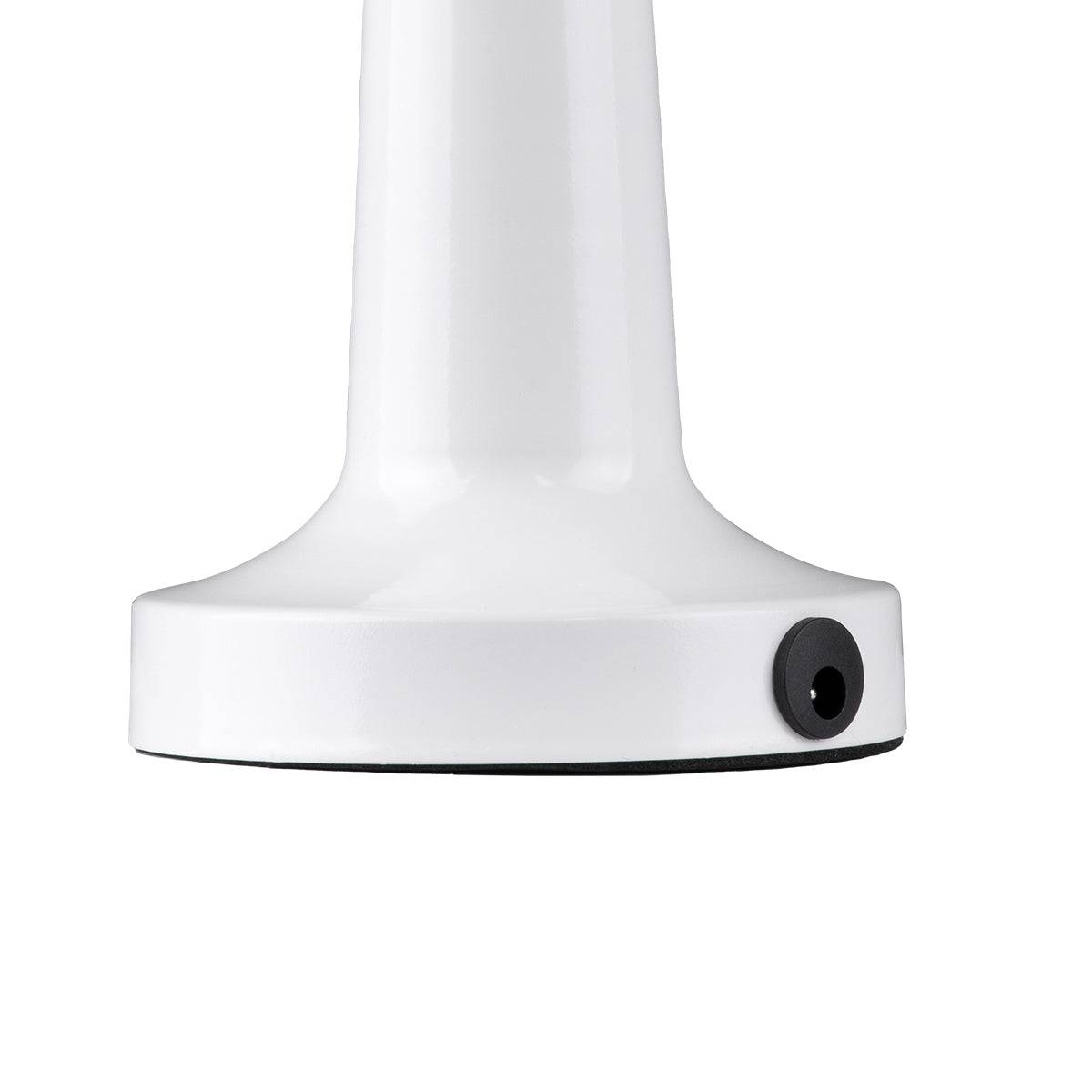 GloboStar® MOLLY 76514 Μοντέρνο Επιτραπέζιο Φωτιστικό Πορτατίφ LED 1.5W 105lm 120° DC 5V Επαναφορτιζόμενο με Μπαταρία Li-ion 1800mAh - Διακόπτη Αφής με 3 Εντάσεις Φωτισμού Θερμό Λευκό 2700K Dimmable - Φ10 x 23cm - Λευκό - ledmania.gr
