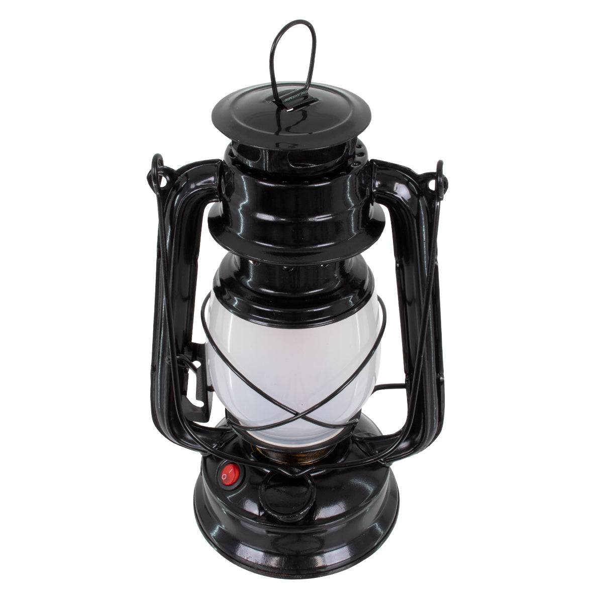GloboStar® 76546 Vintage Επιτραπέζιο Διακοσμητικό Φωτιστικό LED Retro Μαύρο Φαναράκι Flame Effect 10W 500lm Επαναφορτιζόμενο με Διακόπτη On/Off & Καλώδιο EU Πρίζα - Μπαταρίας 2x18650 4000Mah (Περιλαμβάνονται) Ultra Θερμό Λευκό 1800K - ledmania.gr