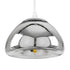 GloboStar® CRISTIN 00756 Μοντέρνο Κρεμαστό Φωτιστικό Οροφής Μονόφωτο 1 x G4 AC 230V Ασημί Νίκελ Γυάλινο Φ18 x Υ13cm - ledmania.gr