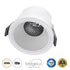 GloboStar® PLUTO-M 60254 Χωνευτό LED Spot Downlight TrimLess Φ8.4cm 10W 1300lm 38° AC 220-240V IP20 Φ8.4 x Υ5.9cm - Στρόγγυλο - Λευκό & Anti-Glare HoneyComb - Φυσικό Λευκό 4500K - Bridgelux COB - 5 Years Warranty - ledmania.gr