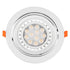 GloboStar® 77850 Χωνευτή Στρογγυλή Βάση για Spot AR111 Λευκή Κινούμενη σε 2 Άξονες Φ17.2 x Y5.5cm - ledmania.gr