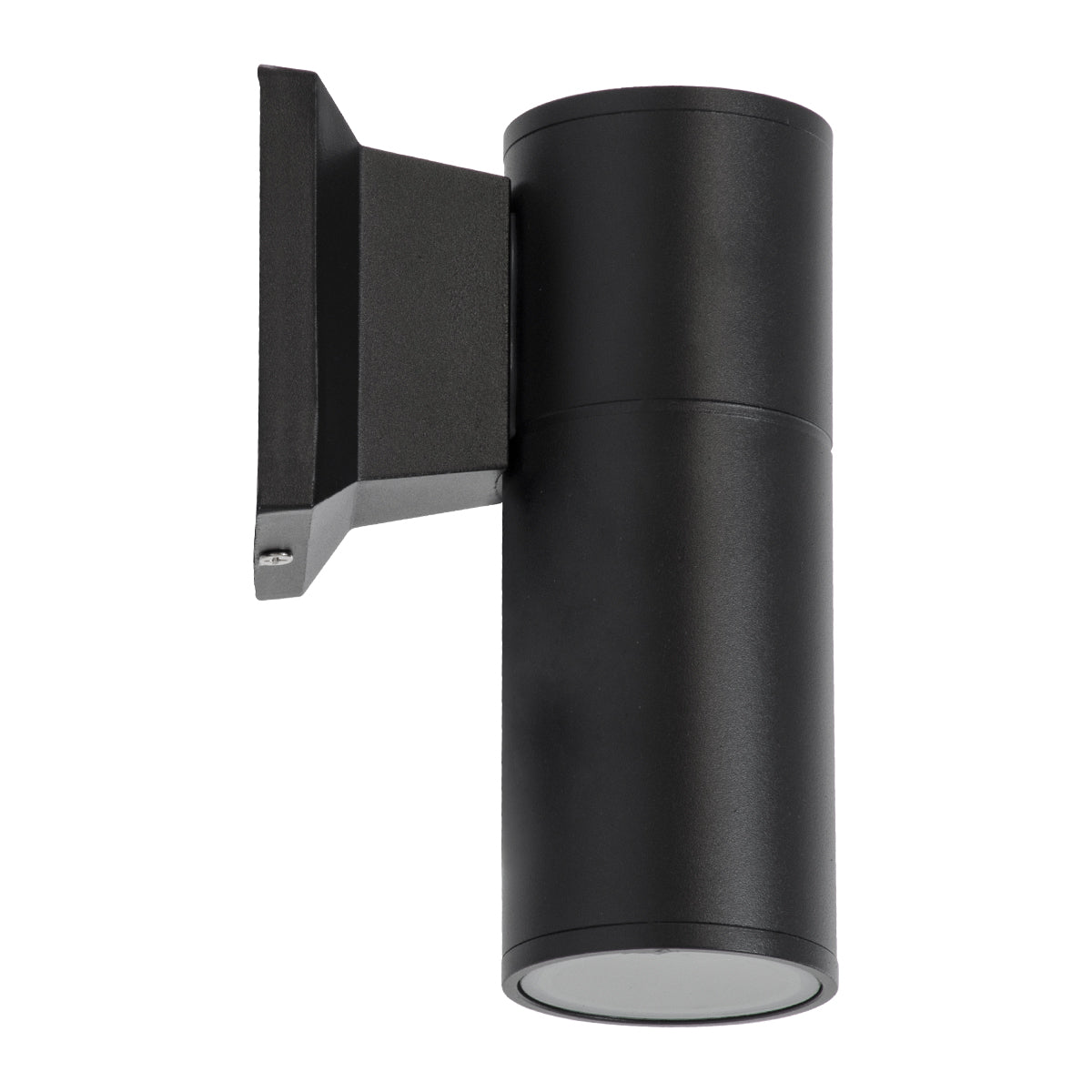 GloboStar® WALLY 77872 Φωτιστικό Τοίχου - Απλίκα Αρχιτεκτονικού Φωτισμού Εσωτερικού/Εξωτερικού Χώρου Up or Down Μονόφωτο 1 x GU10 AC220-240V Αδιάβροχο IP65 - Σώμα Αλουμινίου & Tempered Glass - Μ6.4 x Π11 x Υ17cm - Μαύρο - 5 Years Warranty - ledmania.gr