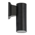 GloboStar® WALLY 77872 Φωτιστικό Τοίχου - Απλίκα Αρχιτεκτονικού Φωτισμού Εσωτερικού/Εξωτερικού Χώρου Up or Down Μονόφωτο 1 x GU10 AC220-240V Αδιάβροχο IP65 - Σώμα Αλουμινίου & Tempered Glass - Μ6.4 x Π11 x Υ17cm - Μαύρο - 5 Years Warranty - ledmania.gr