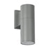 GloboStar® WALLY 77874 Φωτιστικό Τοίχου - Απλίκα Αρχιτεκτονικού Φωτισμού Εσωτερικού/Εξωτερικού Χώρου Up or Down Μονόφωτο 1 x GU10 AC220-240V Αδιάβροχο IP65 - Σώμα Αλουμινίου & Tempered Glass - Μ6.4 x Π11 x Υ17cm - Ασημί - 5 Years Warranty - ledmania.gr
