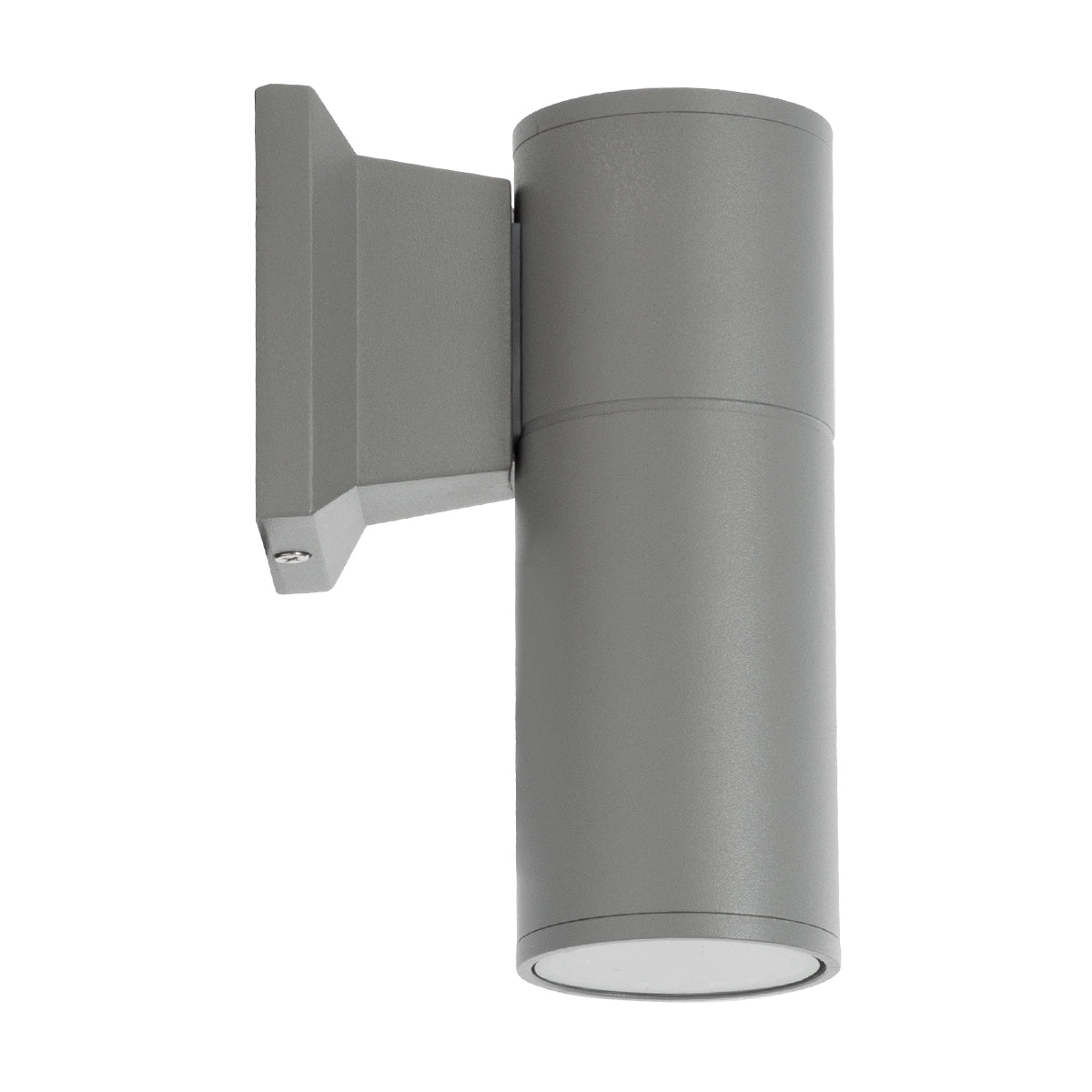 GloboStar® WALLY 77874 Φωτιστικό Τοίχου - Απλίκα Αρχιτεκτονικού Φωτισμού Εσωτερικού/Εξωτερικού Χώρου Up or Down Μονόφωτο 1 x GU10 AC220-240V Αδιάβροχο IP65 - Σώμα Αλουμινίου & Tempered Glass - Μ6.4 x Π11 x Υ17cm - Ασημί - 5 Years Warranty - ledmania.gr