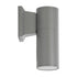 GloboStar® WALLY 77874 Φωτιστικό Τοίχου - Απλίκα Αρχιτεκτονικού Φωτισμού Εσωτερικού/Εξωτερικού Χώρου Up or Down Μονόφωτο 1 x GU10 AC220-240V Αδιάβροχο IP65 - Σώμα Αλουμινίου & Tempered Glass - Μ6.4 x Π11 x Υ17cm - Ασημί - 5 Years Warranty - ledmania.gr