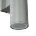 GloboStar® WALLY 77874 Φωτιστικό Τοίχου - Απλίκα Αρχιτεκτονικού Φωτισμού Εσωτερικού/Εξωτερικού Χώρου Up or Down Μονόφωτο 1 x GU10 AC220-240V Αδιάβροχο IP65 - Σώμα Αλουμινίου & Tempered Glass - Μ6.4 x Π11 x Υ17cm - Ασημί - 5 Years Warranty - ledmania.gr