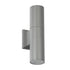 GloboStar® WALLY 77875 Φωτιστικό Τοίχου - Απλίκα Αρχιτεκτονικού Φωτισμού Εσωτερικού/Εξωτερικού Χώρου Up & Down Δίφωτο 2 x GU10 AC220-240V Αδιάβροχο IP65 - Σώμα Αλουμινίου & Tempered Glass - Μ6.4 x Π11 x Υ25cm - Ασημί - 5 Years Warranty - ledmania.gr