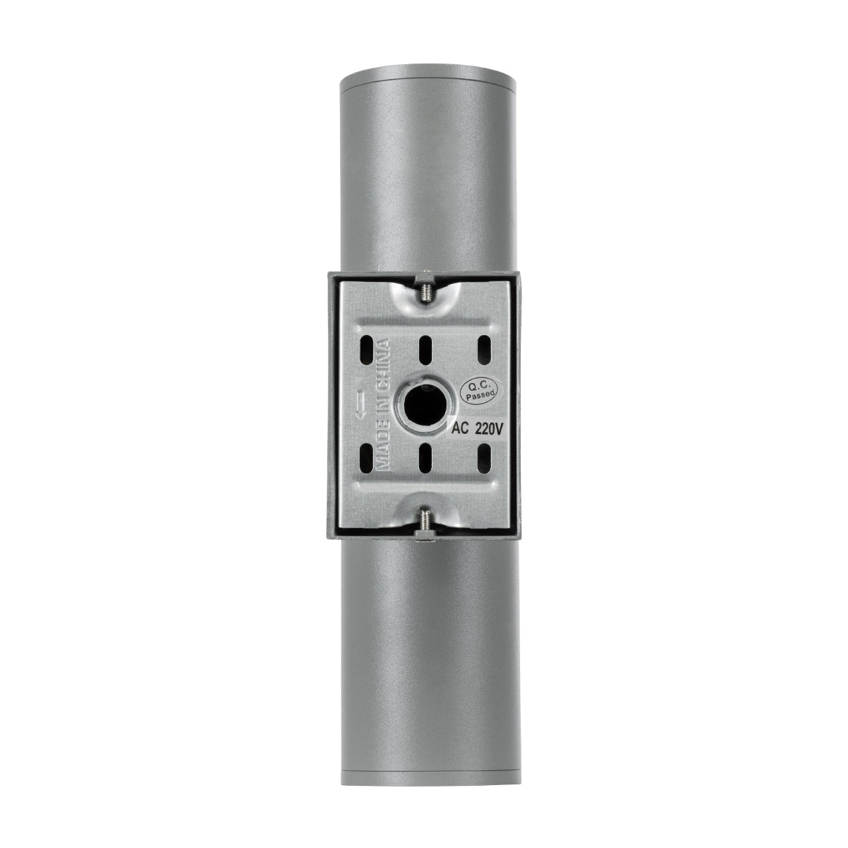 GloboStar® WALLY 77875 Φωτιστικό Τοίχου - Απλίκα Αρχιτεκτονικού Φωτισμού Εσωτερικού/Εξωτερικού Χώρου Up & Down Δίφωτο 2 x GU10 AC220-240V Αδιάβροχο IP65 - Σώμα Αλουμινίου & Tempered Glass - Μ6.4 x Π11 x Υ25cm - Ασημί - 5 Years Warranty - ledmania.gr