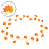 GloboStar® 78117 Τεχνητό Κρεμαστό Φυτό Διακοσμητική Γιρλάντα Λουλουδιών με 30 Πορτοκαλί Φύλλα Σφενδάμης M20 x Υ220 x Π20cm - ledmania.gr