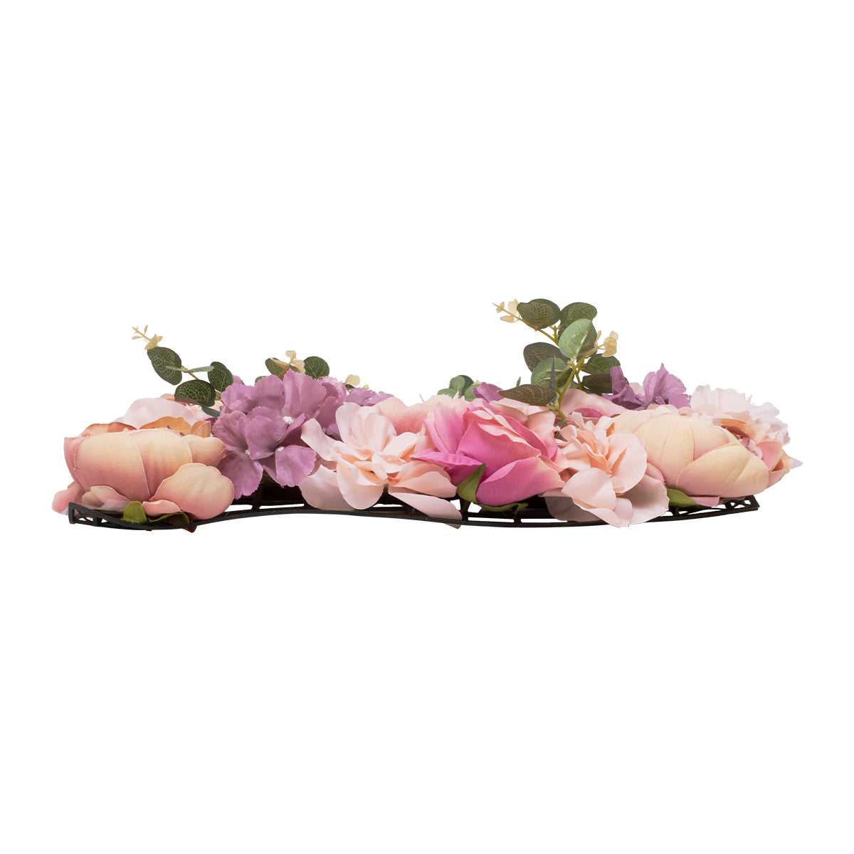 GloboStar® Artificial Garden ROSES STORY PINK 78337 Τεχνητό Διακοσμητικό Πάνελ Λουλουδιών - Κάθετος Κήπος σύνθεση Αμβροσία Μ60 x Π40 x Υ6cm - ledmania.gr