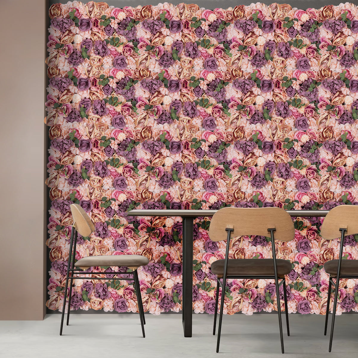 GloboStar® Artificial Garden ROSES STORY PINK 78337 Τεχνητό Διακοσμητικό Πάνελ Λουλουδιών - Κάθετος Κήπος σύνθεση Αμβροσία Μ60 x Π40 x Υ6cm - ledmania.gr