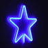GloboStar® 78583 Φωτιστικό Ταμπέλα Φωτεινή Επιγραφή NEON LED Σήμανσης STAR 5W με Καλώδιο Τροφοδοσίας USB - Μπαταρίας 3xAAA (Δεν Περιλαμβάνονται) - Γαλάζιο - ledmania.gr