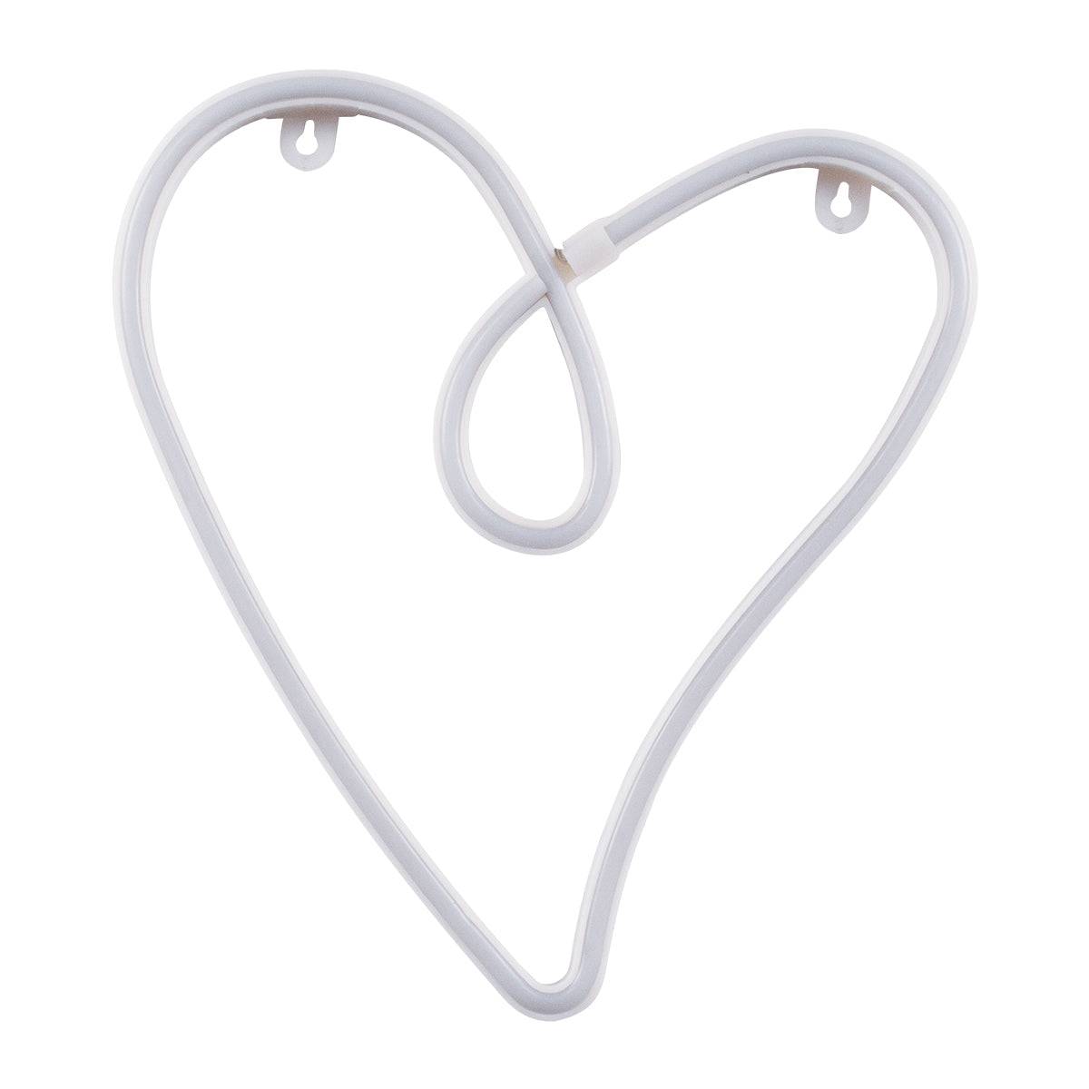 GloboStar® 78594 Φωτιστικό Ταμπέλα Φωτεινή Επιγραφή NEON LED Σήμανσης CALLIGRAPHIC HEART LINE 5W με Καλώδιο Τροφοδοσίας USB - Μπαταρίας 3xAAA (Δεν Περιλαμβάνονται) - Ροζ - ledmania.gr