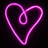 GloboStar® 78594 Φωτιστικό Ταμπέλα Φωτεινή Επιγραφή NEON LED Σήμανσης CALLIGRAPHIC HEART LINE 5W με Καλώδιο Τροφοδοσίας USB - Μπαταρίας 3xAAA (Δεν Περιλαμβάνονται) - Ροζ - ledmania.gr