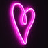 GloboStar® 78594 Φωτιστικό Ταμπέλα Φωτεινή Επιγραφή NEON LED Σήμανσης CALLIGRAPHIC HEART LINE 5W με Καλώδιο Τροφοδοσίας USB - Μπαταρίας 3xAAA (Δεν Περιλαμβάνονται) - Ροζ - ledmania.gr
