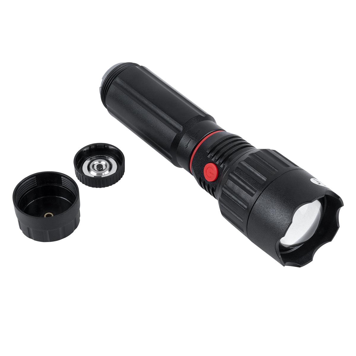 GloboStar® 79019 Φορητός Φακός Χειρός LED COB 3W Front + 3W Side 300lm Zoom 1° έως 60° Μοιρών Πτυσσόμενος με 3 Modes Αδιάβροχο IP54 Ψυχρό Λευκό 6000K - ledmania.gr