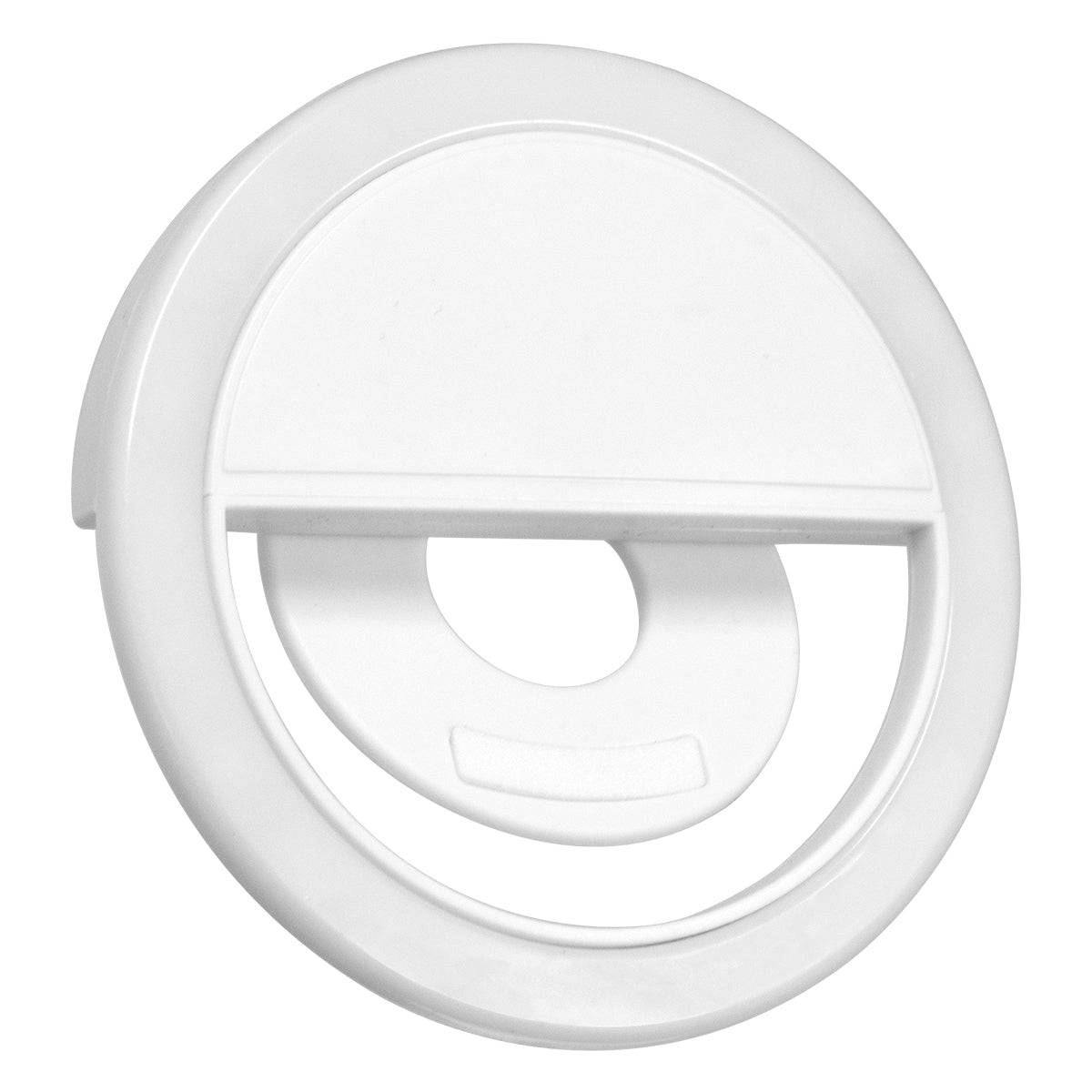 GloboStar® 79042 Selfie Ring Light LED SMD 2W 200 lm Λευκό Σώμα με Ενσωματωμένη Επαναφορτιζόμενη Μπαταρία 500mAh & Καλώδιο Φόρτισης Micro USB Ψυχρό Λευκό 6000 K για Κινητό Τηλέφωνο και Tablet Φ8.5 x Υ2.5cm - ledmania.gr