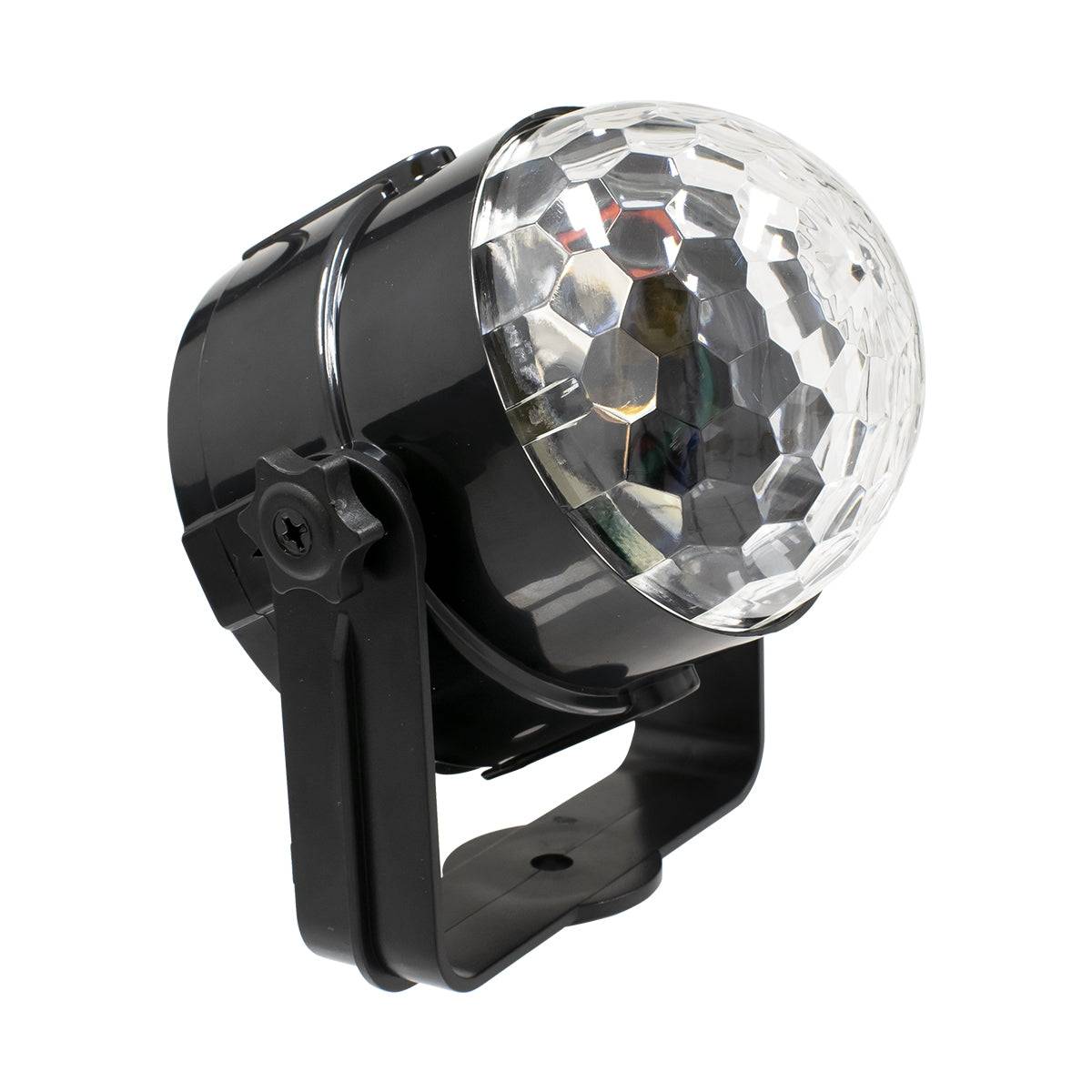 GloboStar® 79601-1 LED Party Disco Μπάλα με Περιστρεφόμενα Φωτορυθμικά Εφέ Πολύχρωμη RGB 15W με Sound Control Activated Εφέ και με Ασύρματο Χειριστήριο AC 230V IP20 Μ11 x Π8.6 x Υ13cm - ledmania.gr