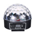 GloboStar® 79602 LED Party Disco Μπάλα με Περιστρεφόμενα Φωτορυθμικά Εφέ Πολύχρωμη RGB DMX512 20W με Sound Control Activated Εφέ και με Ασύρματο Χειριστήριο AC 230V IP20 Φ17 x Υ15cm - ledmania.gr