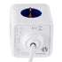 TRAVEL PowerCube PRO Certified 79643 Πολύπριζο 6 Θέσεων με 1.5m Kαλώδιο - 4 Πρίζες Ασφαλείας Childproof EU Schuko AC 220-240V & 2 Πρίζες USB Max 2.1A/DC 5V Μ7.5 x Π7.5 x Υ7.5 - Λευκό με Μπλε - Max Load 3680W/16A - ledmania.gr