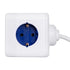 TRAVEL PowerCube PRO Certified 79643 Πολύπριζο 6 Θέσεων με 1.5m Kαλώδιο - 4 Πρίζες Ασφαλείας Childproof EU Schuko AC 220-240V & 2 Πρίζες USB Max 2.1A/DC 5V Μ7.5 x Π7.5 x Υ7.5 - Λευκό με Μπλε - Max Load 3680W/16A - ledmania.gr