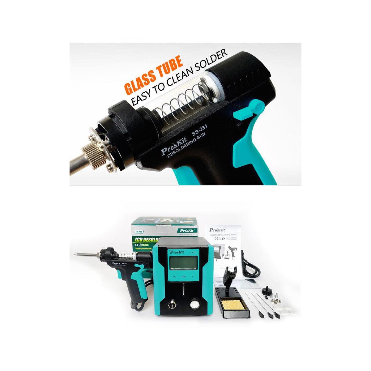 GloboStar® 79994 Proskit SS-331H Desoldering Station - Επαγγελματικός Σταθμός Αποκόλλησης Ρεύματος 140W AC 220-240V με Ρύθμιση Θερμοκρασίας 160°C έως 480°C Μ13 x Π18.5 x Υ16cm - ledmania.gr
