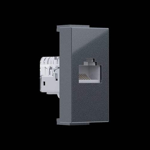 ^ MODYS ΠΡΙΖΑ ΔΙΚΤΥΟΥ ΑΝΘΡΑΚΙ  1 ΣΤ. RJ45 CAT.5E ΧΩΡΙΣ ΘΩΡΑΚΙΣΗ IP20 - ledmania.gr